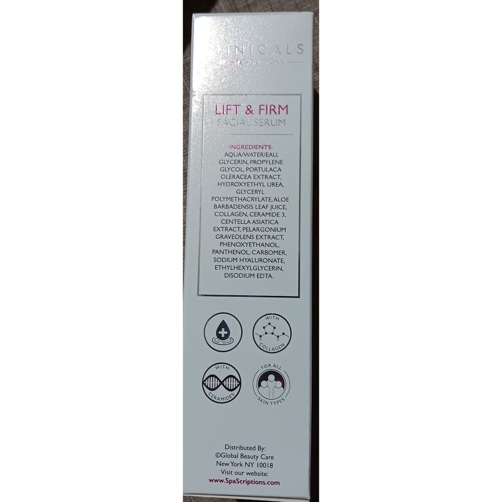 Clinicals By Spa Scriptions Lift & Firm Facial Serum 1.7oz Anti-Aging - Picture 3 of 6